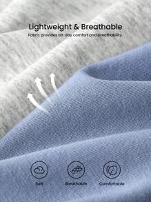 LUVLETTE Plus 3-Pack Women Plus Airy Comfortable Cotton Logo High-Rise Basic Boyshorts Underwear Boxers Lingerie As Outerwear Also Suitable For Teen Girl & Young & Kid