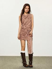 Rina Fox Trang phục hai mảnh dành cho phụ nữ mặc hàng ngày - màu nâu - Xem 4