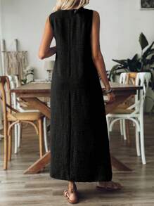 Vestido sencillo de talla grande para uso diario