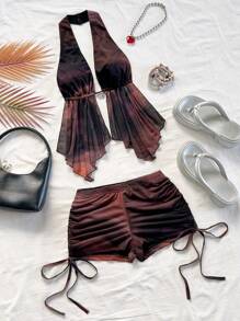 Soleia 女士两件套日常服装，女士夏季服装，伊比沙岛服装，海滩 - 彩色 - 查看 4