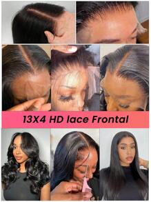 TrueHD HD Lace Frontal Only 13X4 Straight Frontal Human Hair 13x4 Ear To Ear HD Lace Frontal With Pre Plucked Free Part Full Lace Frontal For Women