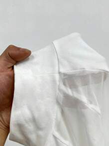 Coolane 女士春夏音乐节派对透气网眼弹力紧身衣，情人节 - 白色 - 查看 7