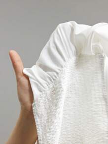 Ontre 2025 Nieuwe dames mouwloze bustiertop, witte linnenmix bloemenapplicatie croptop, bruiloftsfeeststijl casual dagelijkse kleding