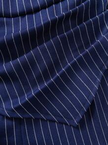 Tween 女童休闲优雅简约宽松连体裤，配有可调节隐形肩带，适合通勤、外出、街头风格 - 藏蓝色 - 查看 4