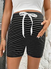 SHEIN Shorts de maternidad, ropa interior y pijamas, conjunto de pijama, lencería, pijama, ropa de estar en casa, ropa de dormir