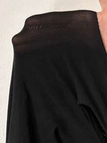 BamGleam 女士纯色圆领无袖紧身连衣裤 - 黑色 - 查看 8