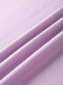 EMERY ROSE 大码女式花卉印花短袖休闲 T 恤，女式圆领花卉图案上衣，女式上衣 - 紫色 - 查看 3