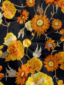 Soleia Women Ditsy Floral Casual Bandeau Top, Versatile For Vacation, Daily Wear, Date, Afternoon Tea, Beach, Cruise, Road Trip, All Seasons, Spring/Summer, Cruise, Island Getaway, Music Festival, Boho Vacation