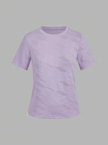 SHEIN Sport Gameset maglietta sportiva casual semplice con coulisse in jacquard