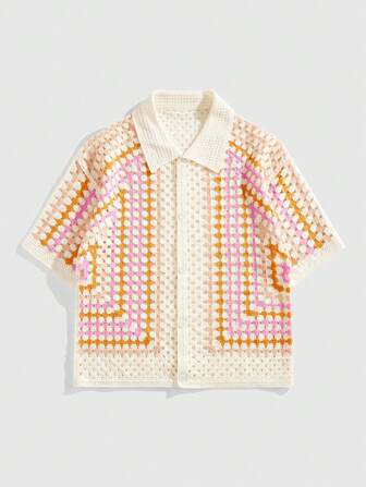 Street Life Cardigan de punto disolvente en agua para hombre, parte superior de punto para vacaciones