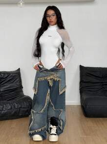 Coolane 女士春夏音乐节派对透气网眼弹力紧身衣，情人节 - 白色 - 查看 5