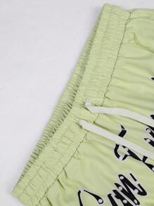 Manfinity EMRG 男士时尚T恤和短裤套装，适合夏季男士服装套装男士夏季服装套装男士2件套 - 黃色 - 查看 4