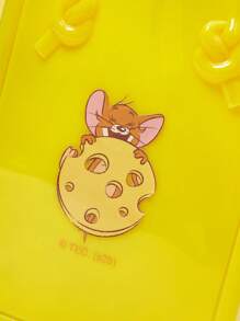 TOM & JERRY X SHEIN 女士卡通老鼠和奶酪印花黄色单肩包 - 黃色 - 查看 3