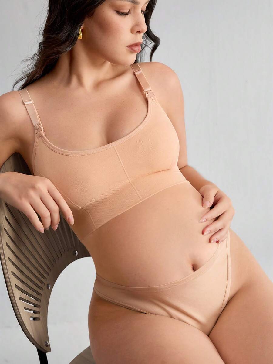 SHEIN Maternity 5pack Plain Nursing Bra For Mother - Multicolor - View 1