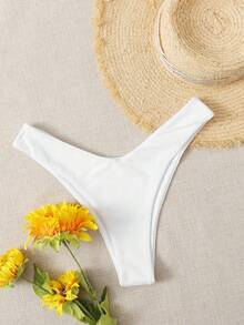 Vaytide Bragas bikini de pierna alta - Blanco - Ver 4