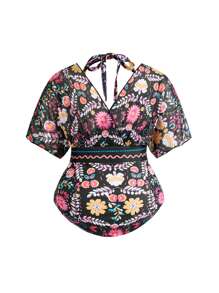 Swim Oasis 1pc Plus Size One-Piece Swimsuit, Fashionable For Summer - Multicolor - View 4