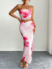 Chiquease Women Two Pieces Outfits For Daily Wear - Red - View 3