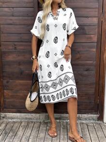 EMERY ROSE Robe mi-longue pour femme, mode pour l'été