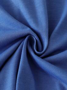 Baby Girl Cute Navy Collar Bodysuit, Spring/Summer - Blue - View 4