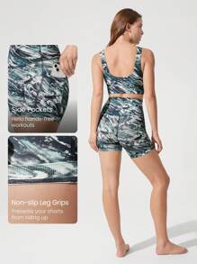 GLOWMODE Quần short đạp xe chống trượt FeatherFit™ 4.3" Không đường may phía trước, tác động thấp, chạy bộ, tập luyện mùa hè - Nhiều màu - Xem 3