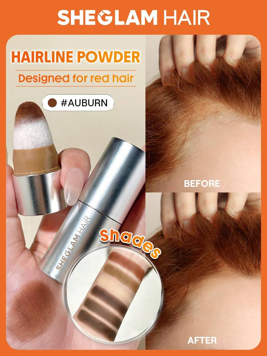 SHEGLAM HAIR Fix & Fill Hairline Powder-Auburn,4-IN-1 Hairline Powder Stick For Hairline,Parted Hair,Contour Powder And Brow Powder,Quick Fix For Sparse Hairline,Hair Shadow Powder,Root Touch Up Hair Powder,Long-Lasting Results & Won't Clog Follicles,Fine Texture & No Clumping For Women & Men Graduation Birthday Holiday Summer Fall Autumn Y2K Fancy Fashion Women Makeup Cosmetic Party Beach Travel Camping Outdoors School Campus Festivals Decor Gift Present Rose Girl Best Color Charm Vibe Pink Christmas New Year Thanksgiving Day Valentine's Day