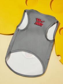 TOM & JERRY X SHEIN 1pc Cute Cartoon Printed Pet Vest, For Cats And Dogs, Available In Sizes XXS-XXXXXL, From Extra Small To Extra Large