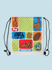 SCOOBY-DOO X SHEIN 抽绳背包，适合运动、健身、旅行、游泳、沙滩、健身房锻炼包，男女通用 - 彩色 - 查看 2
