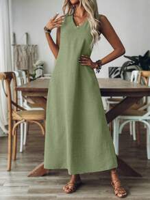 Women Plus Size Minimalist Long Sleeve Dress For Commute