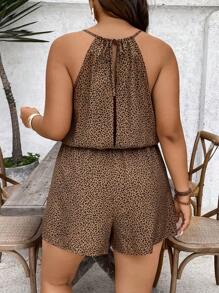 SHEIN VCAY Plus Size Women Leopard Print Sleeveless Loose Casual Short Jumpsuit For Summer Holiday Beach Outfits For Woman Beach Vacation Outfits Airport Outfit Women Holiday Outfits  Summer Outfits Boho Chic Boho Style Womens Clothing Brunch Outfits For Women Beach Vacation Outfits City Break Outfits Western Clothes For Women Western Wear Women Plus European Summer Island Vacation Outfits Honeymoon Outfits Woman Old Money Mujer Miami Outfits  Saint-Tropez Outfits Tulum Outfits  South Beach Outfits Santorini Greece Outfits Amalfi Coast Outfits   Ibiza Outfits  Island Girl Plus  Leopard Print  Cheetah Print  Halter Tops