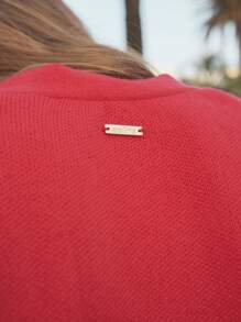 Aralina 女士休闲简约纯色落肩短款开衫