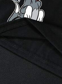 TOM & JERRY X SHEIN Tween Boy Casual Cartoon Pattern Short Sleeve T-Shirt, Suitable For Summer