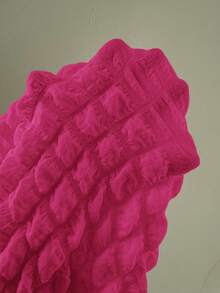 Slaydiva 2025 Summer New Music Festival, Easter, Western, Nomadic, St. Patrick's Day, Birthday Party, Graduation, Student, Daily Casual, Vacation, Cruise, Beach, Sunbathing, Popular Social Media Style White Women 2-Piece Set With Lace-Up, Textured Design Vacation Outfit Women Curve Skirt Set Beach Skirt Set Curvy Two Piece Set - Hot Pink - View 7