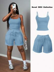 Slaydiva Conjunto de dos piezas para mujer para uso diario