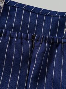 Tween 女童休闲优雅简约宽松连体裤，配有可调节隐形肩带，适合通勤、外出、街头风格 - 藏蓝色 - 查看 6