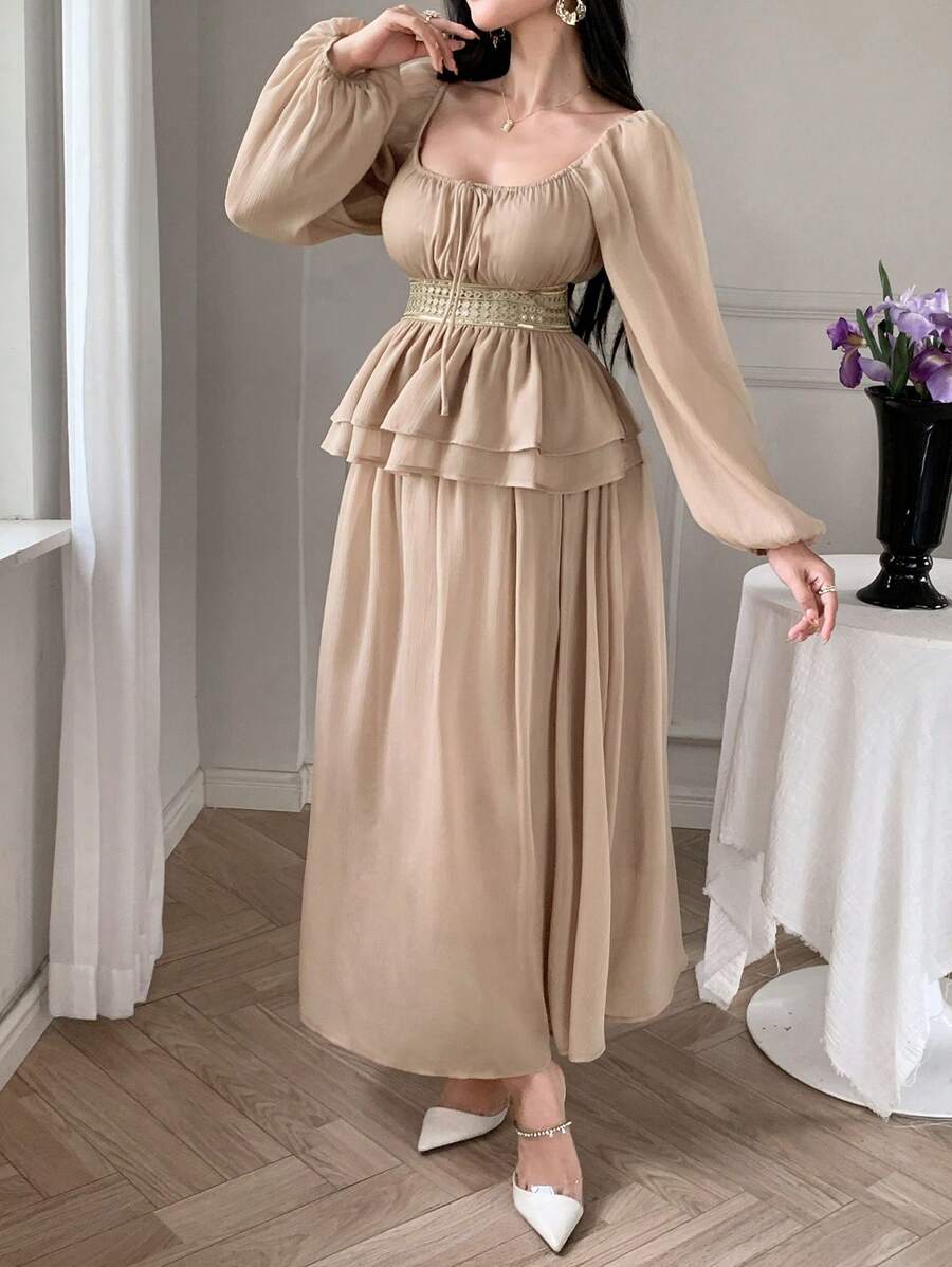 DAZY Women Two Pieces Outfits For Daily Wear - Khaki - View 1