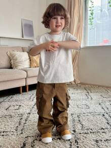 Hapijoa Young Boys T-Shirt, Fall Collection Vacation - Light Grey - View 2