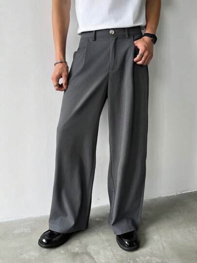 Claim Dot Men's Matured Waist Pleated Wide Leg Loose Casual Pants Men Trousers Wide Legs Men S Wide Leg Men S Clothes Men Pants Men Wide Leg Pants Wide Leg Pants Men,Mature Vacation Frills And Loose Casual Trousers For Men Are Suitable For Vacation Travel, Seaside Leisure, Daily Leisure, Weekend Trips, Relaxed Work Environments Or Semi-Formal Occasions. These Trousers Are An Indispensable Item In A Man's Wardrobe And A Great Gift For A Boyfriend Or Husband.