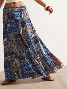 Bohemela Woven Printed Loose Wide Leg Women Pants,Bohemian Clothes