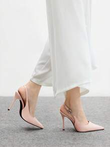 CUCCOO BIZCHIC 女士时尚优雅简约露背高跟鞋 - 粉色 - 查看 3