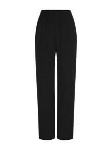 TaskEZ 撞色饰边短袖手术服套装 - 黑色 - 查看 5