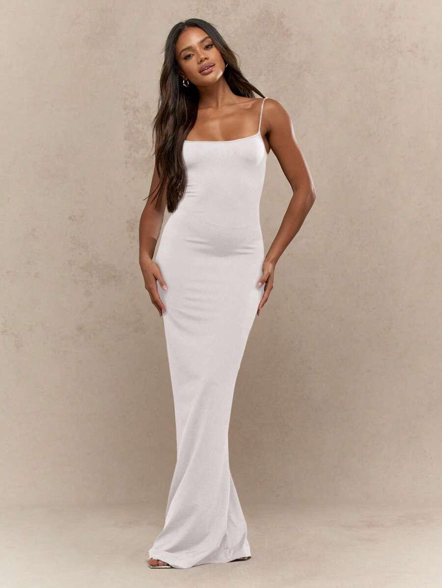 straight neck bodycon dress City Vibe Stone Straight Neck Bodycon Dress