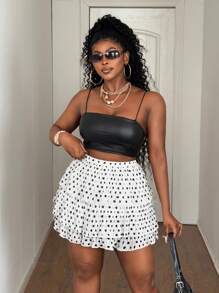 Maweii Plus Size Women Casual Summer Vacation Simple Non-Stretch Semi-Sheer Mini Beach Skirt