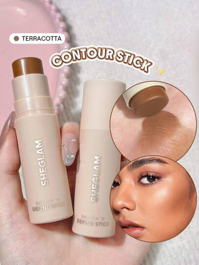 SHEGLAM Snatch 'N' Define Stick-Terracotta Cream Contour Stick Longue Tenue Hautement Pigmenté RéSistant à La Transpiration Bronzeur Sculptant LéGer Lisse Contour Naturel Maquillage Du Visage FêTe De NoëL Contour & Bronzer Marque Beauté Visage Maquillage CosméTique Pour Femmes Filles Parfait Pour Hiver IdéAl Pour Y2K ÉLéGant Mode Adapté Pour Anniversaire Xmas Cadeau FêTe PrêT Meilleure Couleur