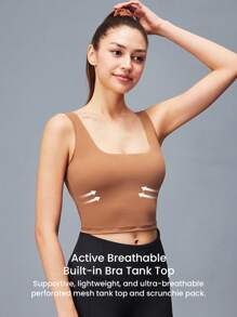 LUVLETTE Yoga-Tanktop mit geringer Auswirkung für den täglichen aktiven Einsatz, lässig-sportlich als Oberbekleidung, Basis-Sport-BH, bequeme Muss-Habe-Artikel