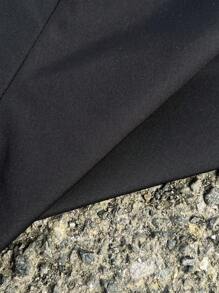 SHEIN Bolty 1 Pc Tween Boys Casual Loose Cross Print Shorts With Drawstring Waist, Summer;Spring Wear; Teen Boys' Clothing; Kids' Jackets, Spring Back To School - Black - View 5