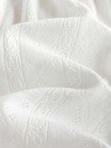 Loomiva 少女蕾丝边针织短裤，休闲外出及度假，春夏季 - 白色 - 查看 5