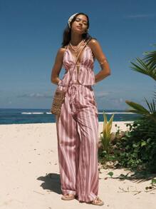 Easelle Conjunto de dos piezas para mujer para uso diario - Rosa - Ver 2