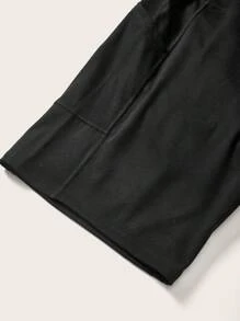 SHEIN BASICS Plus-size effen gebreide casual sportkleding getailleerde shorts