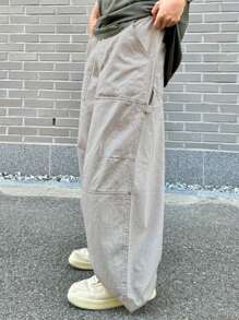 DAZY Khaki Color Plain Men's Pants, Spring/Summer - Khaki - View 5