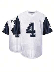 Manfinity Sport Corelite Áo thun thể thao bóng rổ cổ chữ V màu tương phản dành cho nam Quần áo tập luyện Áo thun chạy bộ & Áo ba lỗ - trắng - Xem 1